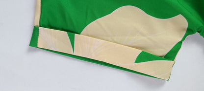 Robe chemise longue drapée avec ceinture nouée