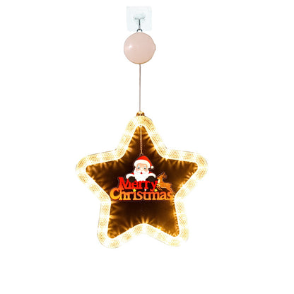 ⭐ Décoration Lumineuse de Noël LED – Étoile à Cinq Branches | Suspension à Piles pour Fenêtre, Mur, Porte et Sapin | Ambiance Festive Intérieure & Extérieure