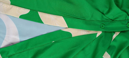 Robe chemise longue drapée avec ceinture nouée